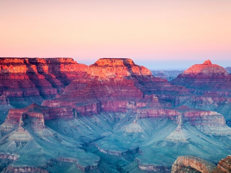 orange and turquoise grand canyon